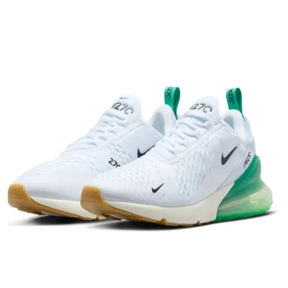 Nike Womens Air Max 270 White Stadium Green Black AH6789-125 Size 7.5